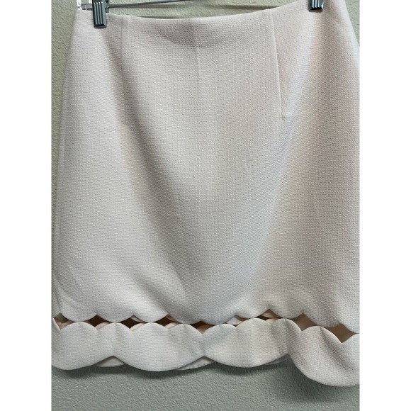 Club Monoco Atrina Skirt Size 8 Pink Pearl Scalloped Cutout Hem NEW - Picture 9 of 13